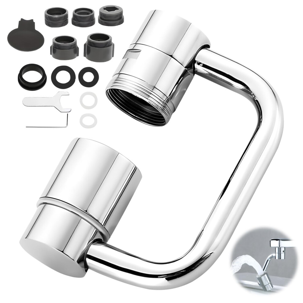 1080 Swivel Faucet Aerator Extender With Dual Mode Water Flow And Adjustable Robotic Arm For Kitchen Or Bathroom 9174973500810