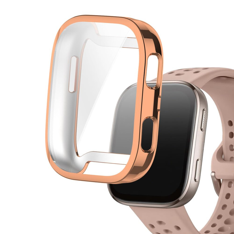 Tpu Case With Screen Protector Rose Allinone Antishatter Cover For Amazfit Bip 6 46Mm Gold 9455672848794