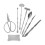 2Sets Silbernes Küchenwerkzeug Set Krabbenknacker Und Seafood Fork 1