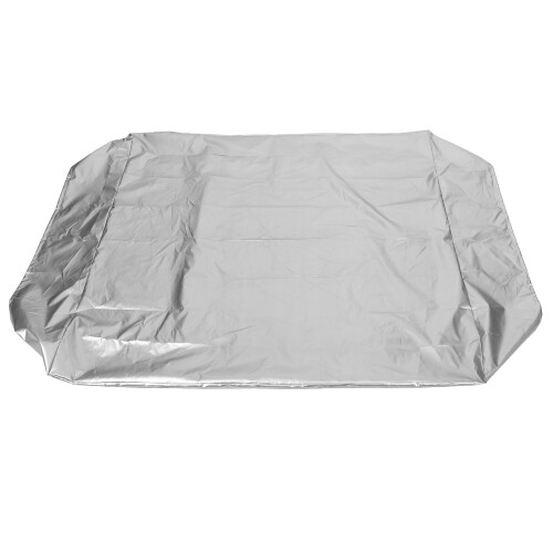 2Pcs Durable Silver Sandbox Cover with Drawstring Waterproof 1