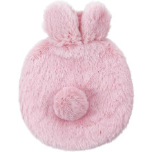 400ML Hot Water Bottle, Mini Hot Water Bottle with Cover Lovely Bunny Hand Warmer with Sof