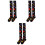 3Paires Bas Élastiques Clown -Cuisse Pour Déguisement Et Danse 3