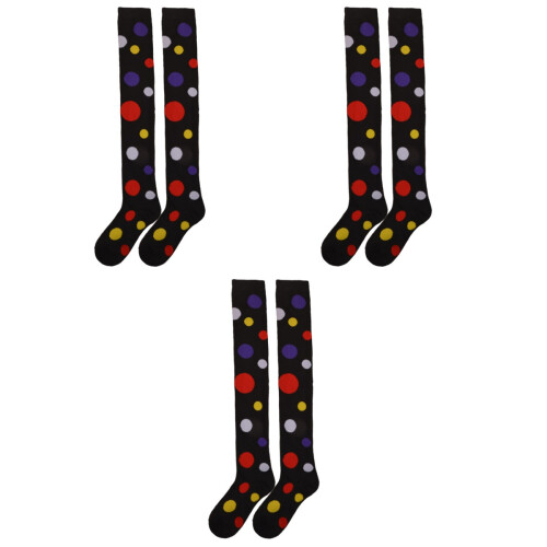 3Paires Bas Élastiques Clown -Cuisse Pour Déguisement Et Danse 2