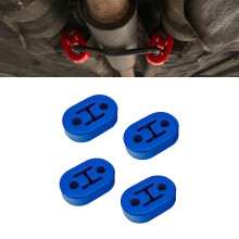 4 PCS Blue Car Exhaust Hanger Rubber DualHole Muffler Support Bracket Noise Reduction Shock Absorption