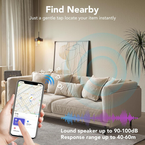 Bluetooth Tracker 2 Pack with Replaceable Battery Compatible with Apple AirTag for Keys Luggage Wallet 1
