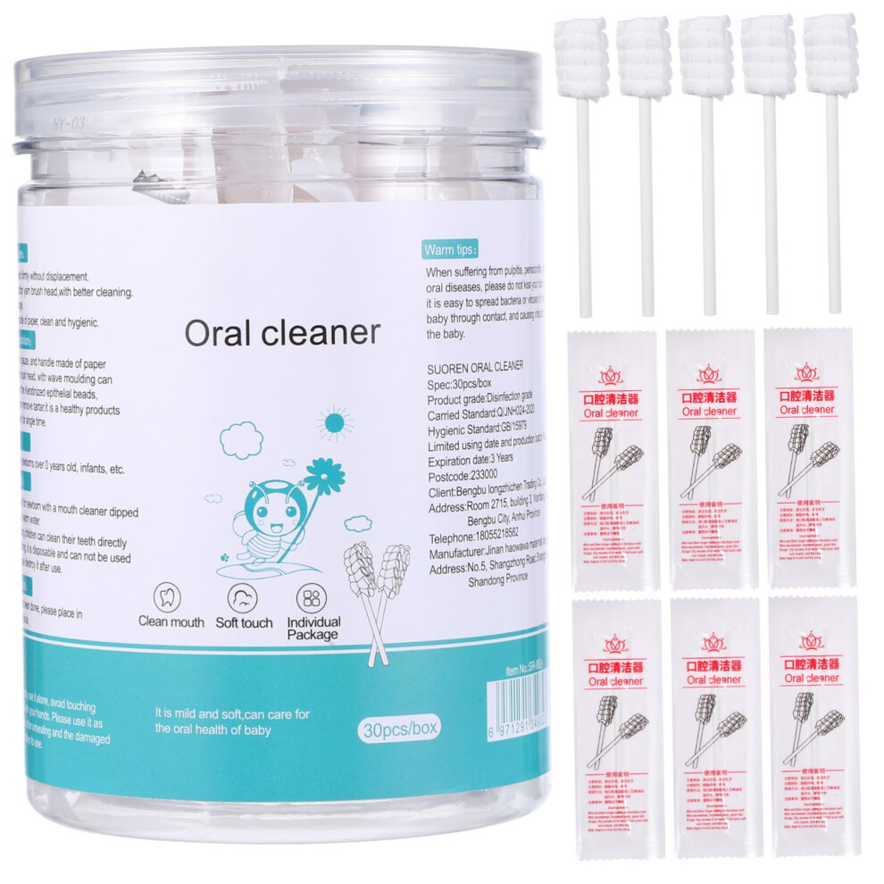 30pcs Soft Gauze Baby Tongue Cleaner and Toothbrush Kit for Gentle Newborn Oral Care
