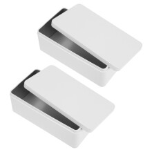 2St Zilveren Metalen Bewaardozen Voor Thee En Bruiloft Favorieten