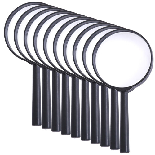 90Pcs Kids Science Explore Toy Portable Black Handheld Magnifier 1