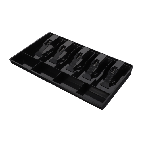 3Pièces Bac À Argent Noir Avec 5 Rangs Billets 4 Cases Pièces 1