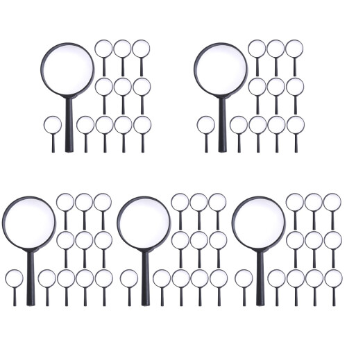 90Pcs Kids Science Explore Toy Portable Black Handheld Magnifier 2