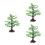 3Pcs Green Plastic Maple Tree Models Indoor Landscape Decor 5