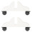 2Pcs White Plastic Divider Stand Screen Feet for Home Use 8