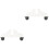 2Pcs White Plastic Divider Stand Screen Feet for Home Use 6