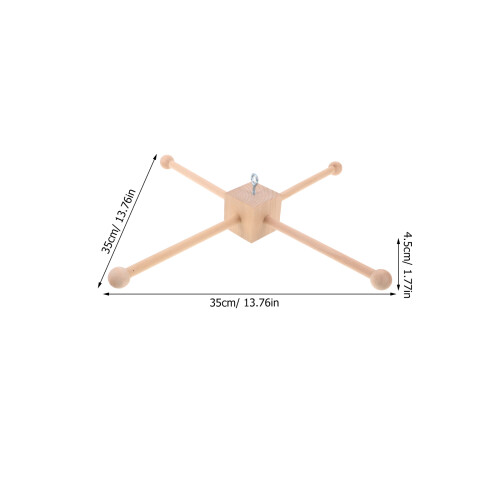1Ensemble Support Mobile Bois Naturel Pour Décoration Chambre Bébé DIY 2