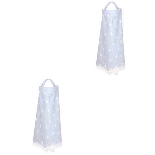 2St Multifunctionele Nursing Cover Grijs Katoen Moeders 2
