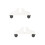 2Pcs White Plastic Divider Stand Screen Feet for Home Use 10