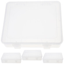 8Pcs Clear Storage Boxes with Lids Small Plastic Organizing Bins