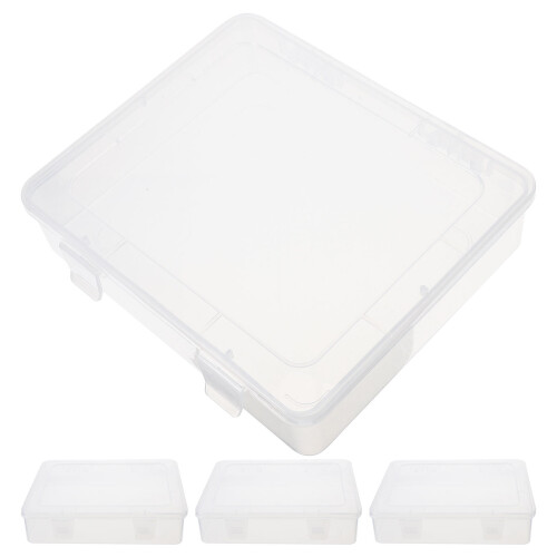 8Pcs Clear Storage Boxes with Lids Small Plastic Organizing Bins 2