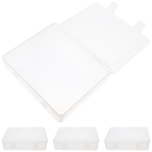 8Pcs Clear Storage Boxes with Lids Small Plastic Organizing Bins 1