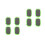 8Pcs Washable Microfiber Whiteboard Eraser Light Green Board Cleaner 8