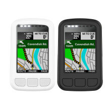 2 Pack Case for Wahoo ELEMNT Bolt V2, Shockproof Soft Silicone Cover for Bike Computer Black White