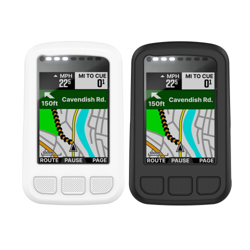 2 Pack Case for Wahoo ELEMNT Bolt V2, Shockproof Soft Silicone Cover for Bike Computer Black White