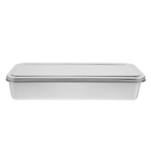 Silver Medical Disinfection Tray with Lid Heat Resistant Storage