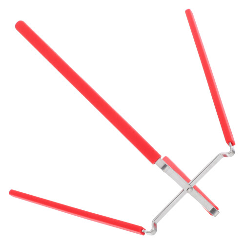 5Pcs Red Foldable Stainless Steel Cooling Rack Stand for Chiffon Cakes 1