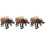 3Pcs Plastic Wolf Statues Brown Simulation Animal Models for Kids 6