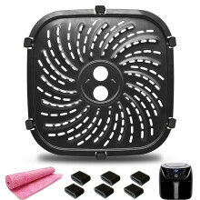 Air Fryer Grill Pan for PowerXL Vortex Pro 6QT, Nonstick Crisper Plate with Handle, Dishwasher Safe