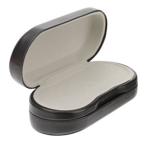 3Pcs Double Use Glasses Box Black PU Eyeglass Case Hard Shell 1