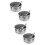 4Pcs Practical Silver Automatic Pig Water Bowl Wear-Resistant 9