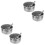 4Pcs Practical Silver Automatic Pig Water Bowl Wear-Resistant 5