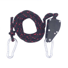 2Pcs Multipurpose Grow Light Hanger Black Plastic Pulley Lifting Rope
