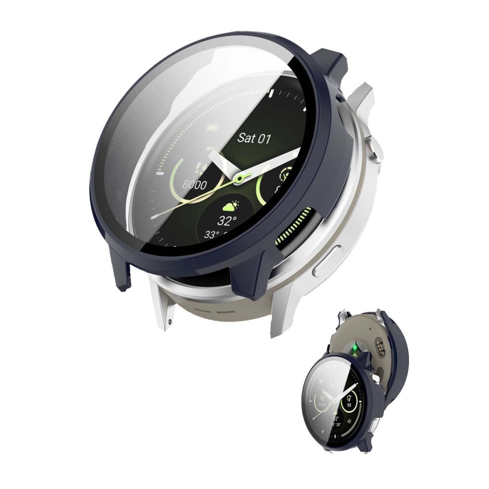 Case For Garmin Venu 4 41Mm With Builtin Tempered Glass Screen Protector, Full Coverage, Blue 9053599177913