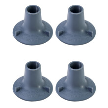 Shower Chair Replacement Feet 4 Pack Non Slip Rubber Tips for Bath Seat and Transfer Bench Black