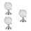 3Pièces Globe Mini Transparent Support Ornement Pour Bureau 8
