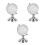 3Pièces Globe Mini Transparent Support Ornement Pour Bureau 9