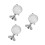 3Pièces Globe Mini Transparent Support Ornement Pour Bureau 4