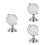 3Pièces Globe Mini Transparent Support Ornement Pour Bureau 10
