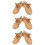 3Paare Khaki Ballettschuhe Canvas Weiche 7