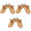3Paare Khaki Ballettschuhe Canvas Weiche 3