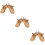 3Paare Khaki Ballettschuhe Canvas Weiche 8