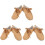 3Paare Khaki Ballettschuhe Canvas Weiche 2