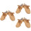 3Paare Khaki Ballettschuhe Canvas Weiche 6