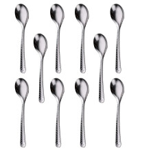 Stainless Steel Serving and Soup Spoons Set 20Pcs Long Handle Ergonomic Kitchen Utensils for Home and Restaurant