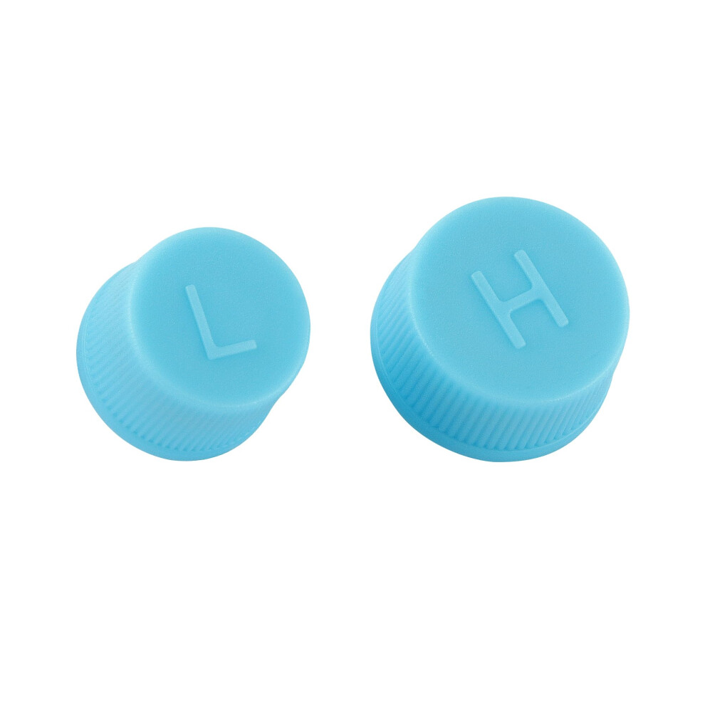 2Pcs Car Ac Valve Caps R134a And Low Pressure Service Port Caps Reliable Dust Sealing Blue 9455672852395