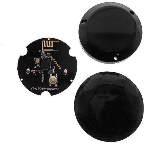 2Pcs NRF51822 Bluetooth Beacon Tag BLE4.2 Module with SWD Interface, Black 2