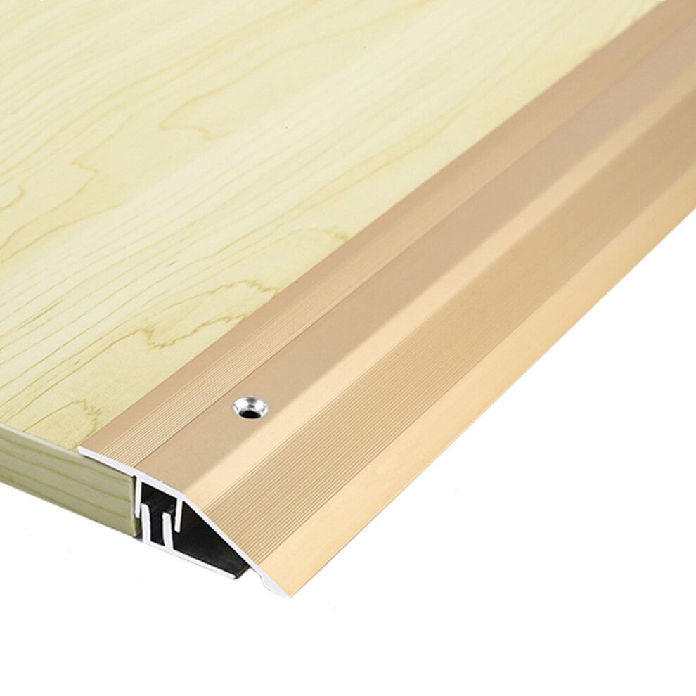 Aluminum Floor Transition Ramp With Antislip Surface For Laminate To Carpet Or Tile, 90Cm Gold 9174973505709