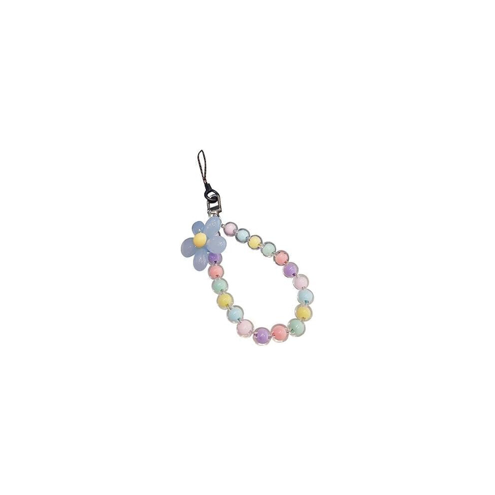 Beaded Flower Phone Strap Wrist Lanyard With Keychain Antilost Charm For Women Girls 9455672856584